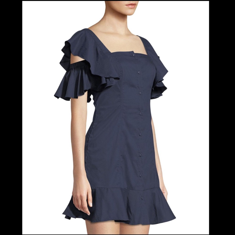 Kendall & Kylie from Nordstrom Navy Ruffle Dress